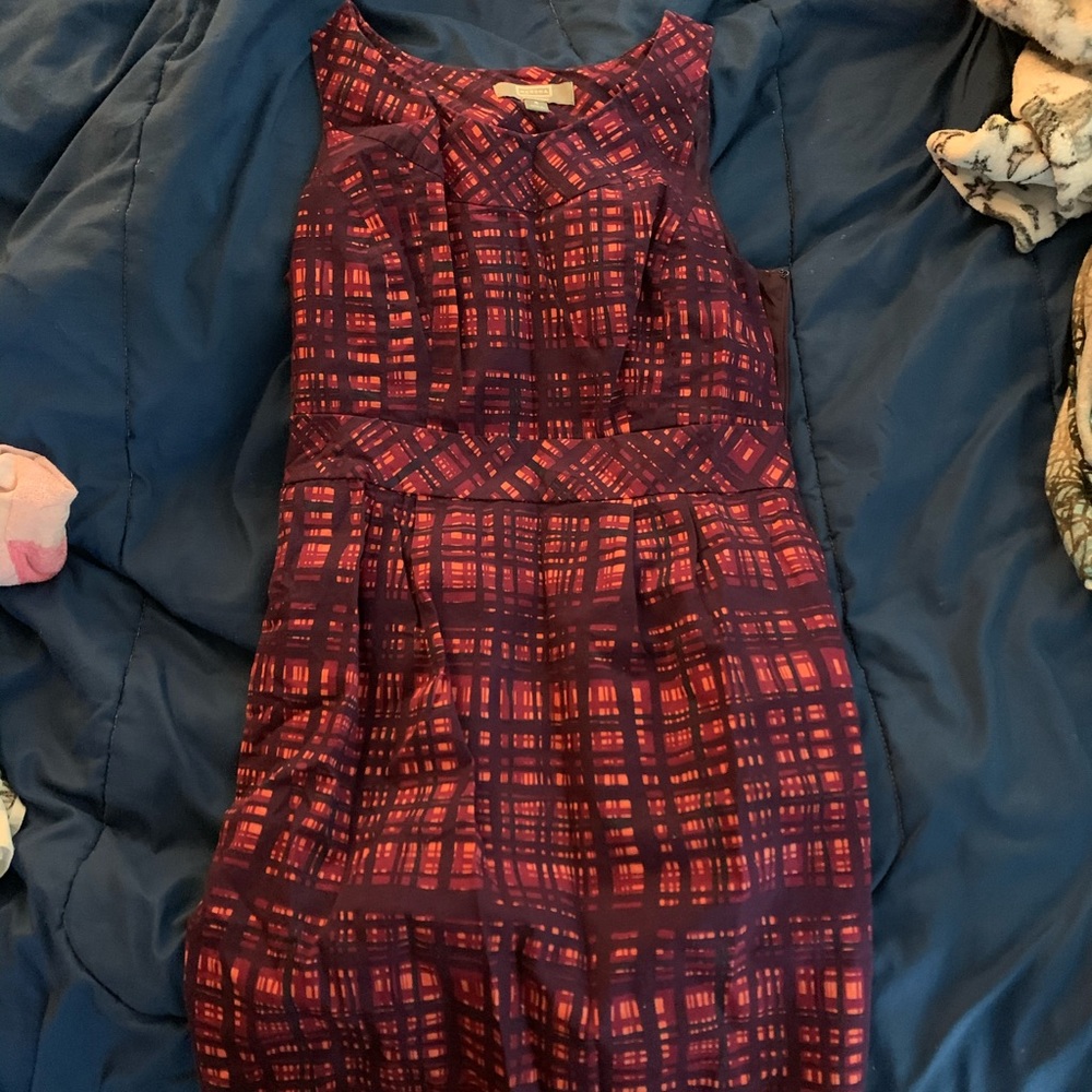 Pink red colored dress